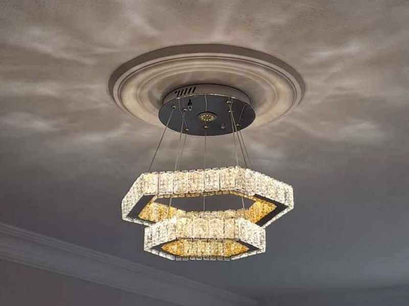 Çift katlı kristal LED avize montajı – Mersin Akdeniz Ferhat Elektrik